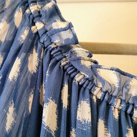 Diane von Furstenberg DVF Camila Two Hi-Low Silk Chiffon Dot Batik Dress, Size 8 - Picture 15 of 15